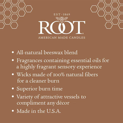Root Candles Fall Scented Travel Tin Candle - 24-Hour Honeycomb Beeswax Blend in Mulled Cider, 4-Ounce