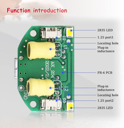 1Pcs DIY Dual Spray Switch Control Atomization Plate, 5V 2-3W Microporous Atomizer Board for USB Humidifier