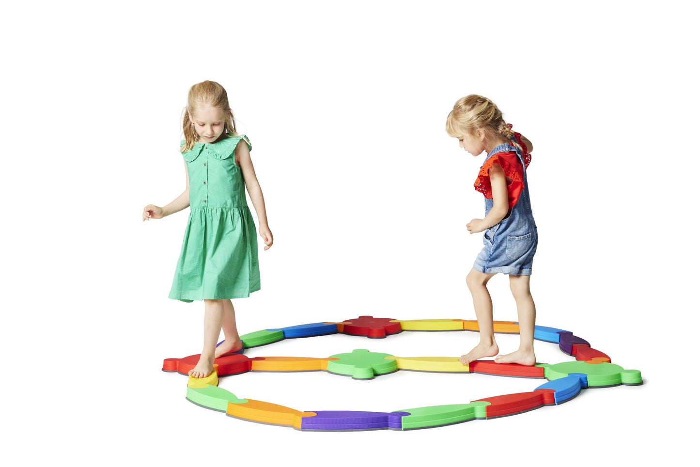 GONGE River Landscape - 25-Piece Set for Balance Training, Motor Skills, and Creative Play - Educational Tools for Children's Development and Fun Group Activities - Vibrant