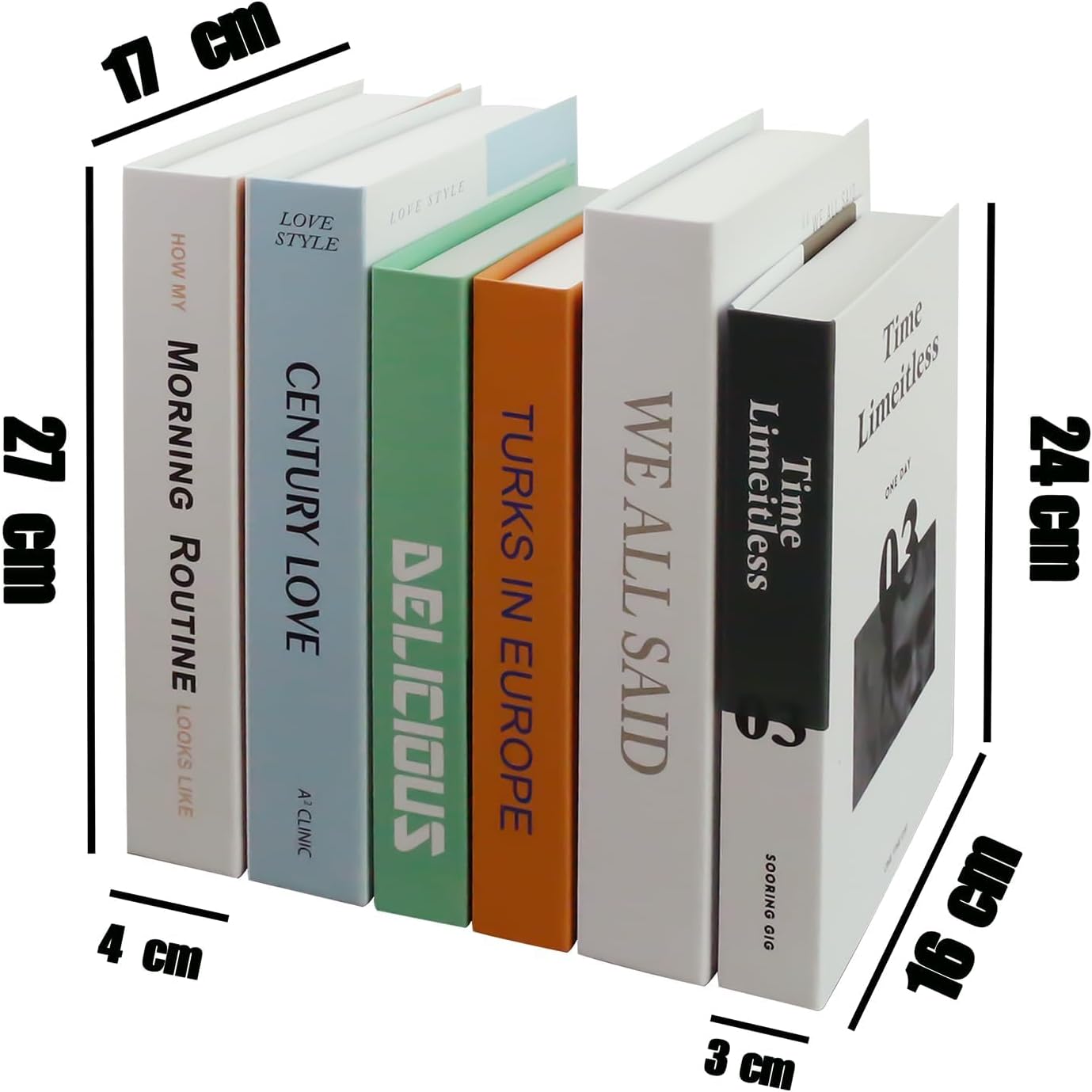 EFH 6 (Set 1) Pcs Faux Books for Modern Decoration - Fashionable Fake Books for Home Decor - Aesthetic Entryway, Coffee