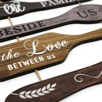 Benlarky Kitchen Wall Decor Set, Bless the Food Before Us Quotes Farmhouse Wooden Roped Hanging Signs, Rustic 6pcs Wall Art for Dining Room, Large Wood Plaque Decor for Home Kitchen Housewarming Gifts