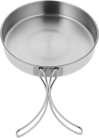 INOOMP Outdoor Non-stick Camping Skillet, Backpacking Grilling Pan for Outdoor Cooking
