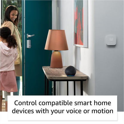 Amazon Echo Dot (newest model), Vibrant sounding Alexa speaker, Great for bedrooms, dining rooms and offices, Glacier White