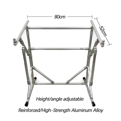 Floor-Standing Cross-Stitch Stand, Aluminum Alloy Embroidery Hoop Stand, Adjustable Embroidery Frame Bracket, Portable(Pink,Wide 31.5in)
