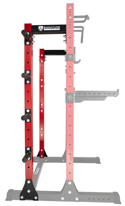 Signature Fitness Fitvids SF-SS1 1 – 000 Pound Capacity 3” x 3” Power Rack Squat Stand – Half Rack Convert Kit – Black