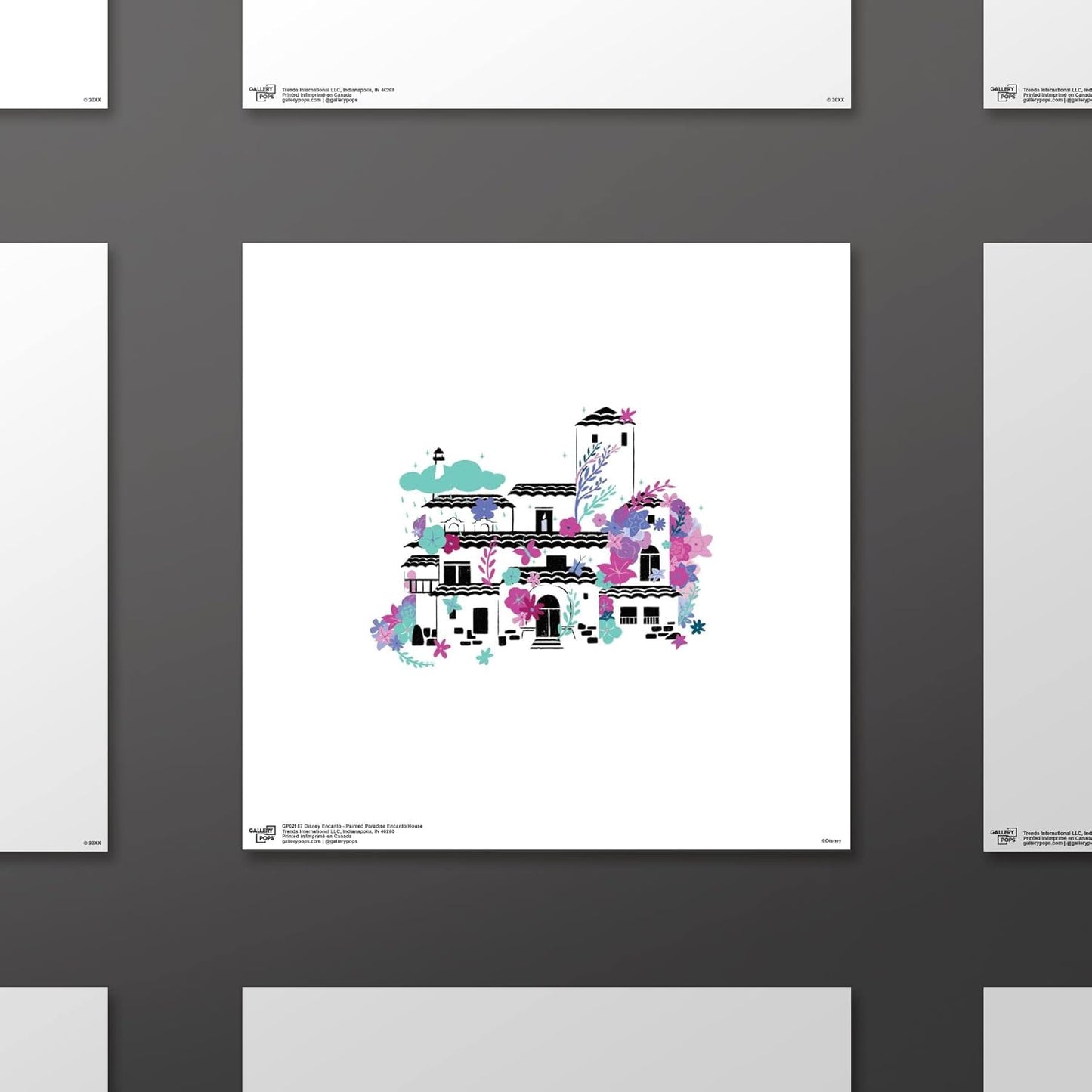 Trends International Gallery Pops Disney Encanto - Painted Paradise House Wall Art Poster, 12" x 12"