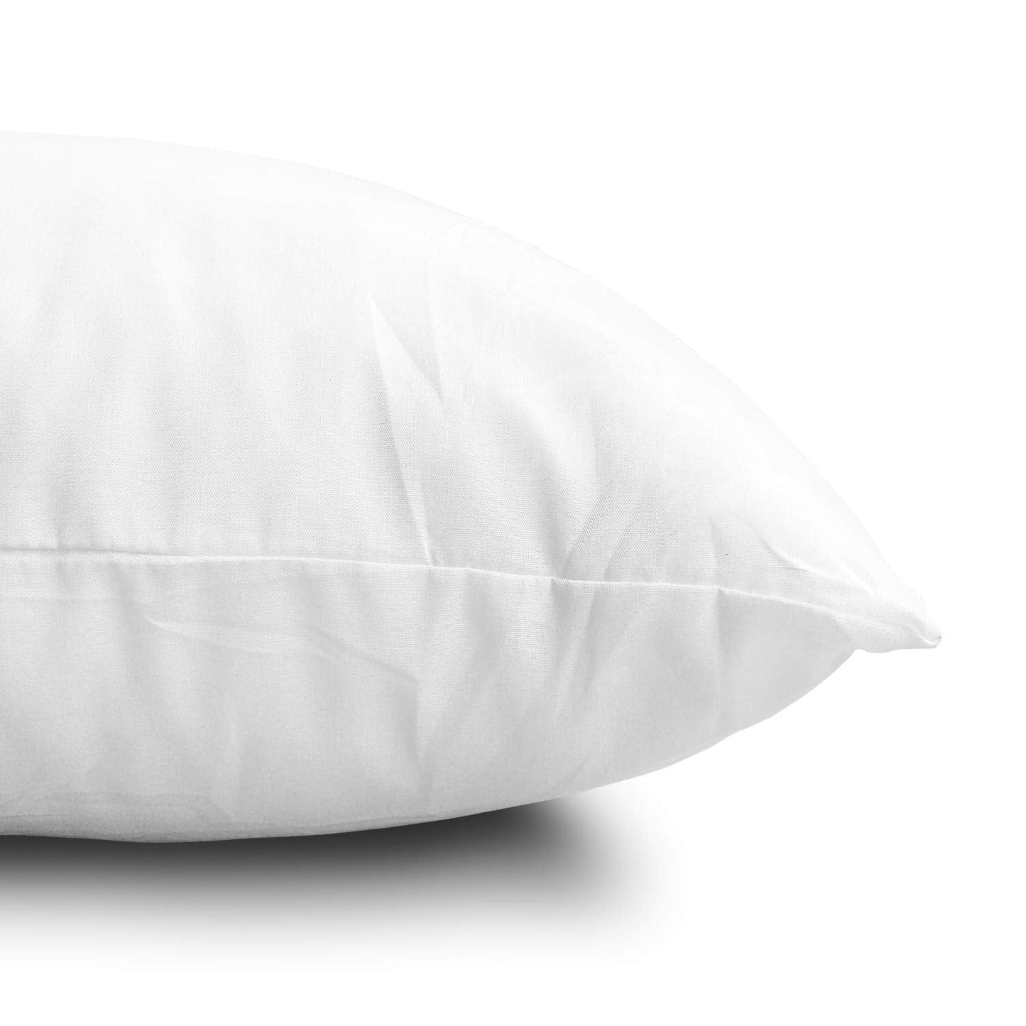 EDOW Throw Pillow Inserts, Set of 2 Lightweight Down Alternative Polyester Pillow, Couch Cushion, Sham Stuffer, Machine Washable. (White, 18x18)