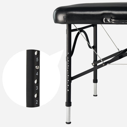 Master Massage 30" StratoMaster LX Ultra-Light Weight Aluminum Portable Massage Table Package- Tattoo Bed- Lash Tables- Black