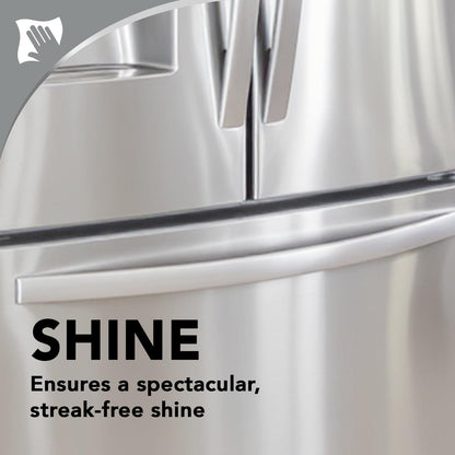 Weiman Stainless Steel Cleaner & Polish, 2 Pack, Anti Fingerprint Spray Stainless Steel Cloth, Water Spots & Grease, No Streaks or Residue, Safe for Metal Polish, Chrome, Appliances, Sinks & Grills