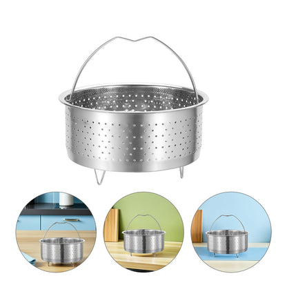 UPKOCH Stainless Steel Vegetable Steamer Basket for Cooking, 6.88 Inch Steaming Basket for Pot, Dumplings, Veggies, Rice, Seafood, Home and Restaurant Use