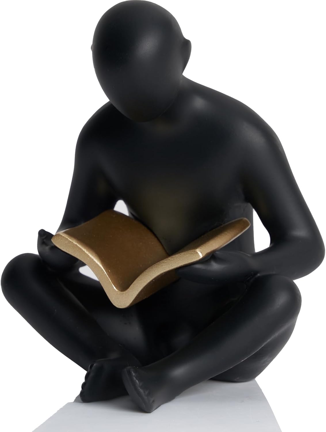 Reading Book Thinker Statue for Study Library Bookshelf Reading Nook Decoration, Book Reader Club Gifts, Librarian