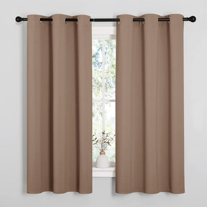 NICETOWN Blackout Curtains - Thermal Insulated Grommet Drapes for Bedroom | Set of 2 Panels, 42x63 Inch, Cappuccino