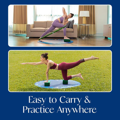 Tumaz Non-Slip Yoga Blocks 2-Pack - High Density/Lightweight EVA Foam & Natural Cork for Stability, Premium Set with E-Book Included