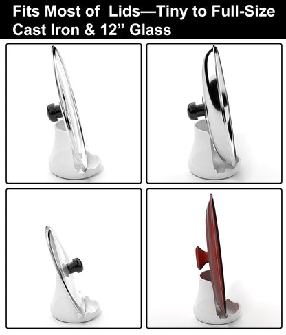 ‌Upright Ceramic Spoon Rest, Matte White Kitchen Cooking Spoon Holder, Stove Top Spoon Rest, 7.1×5.3 inches‌