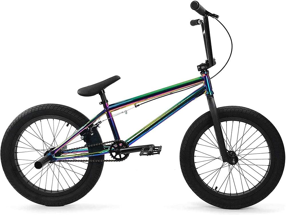 Elite BMX Bicycle 18", 20" & 26" Model Freestyle Bike - 3 Piece Crank (Oil Slick, 20")