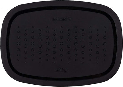 Minky Homecare Silicone Mat for Hair Tools - Heat Resistant Curling Iron & Flat Iron Holder, 5 x 7 Inches, Black