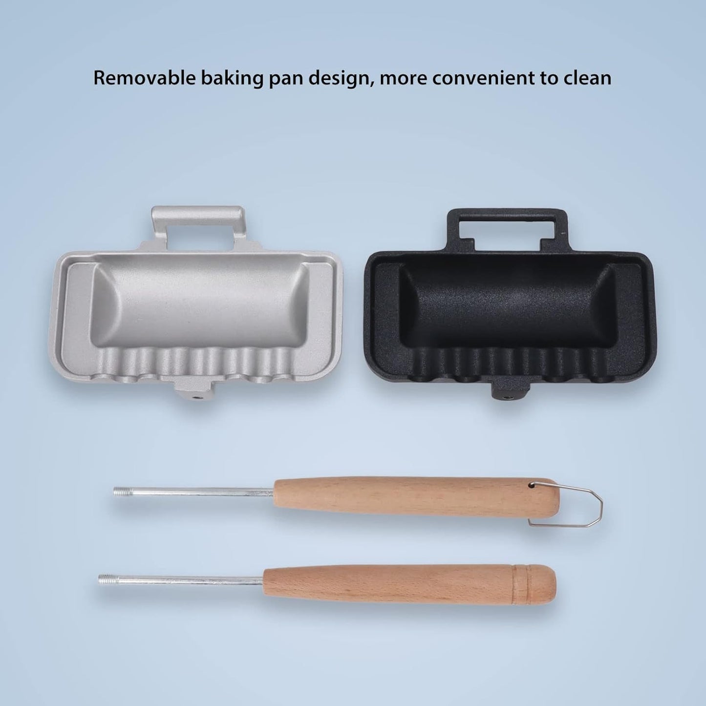 Sandwich Maker Breakfast Hot Sandwich Maker - Double Sided Skillet Baking Pan for Grilled Cheese, Sturdy Aluminum