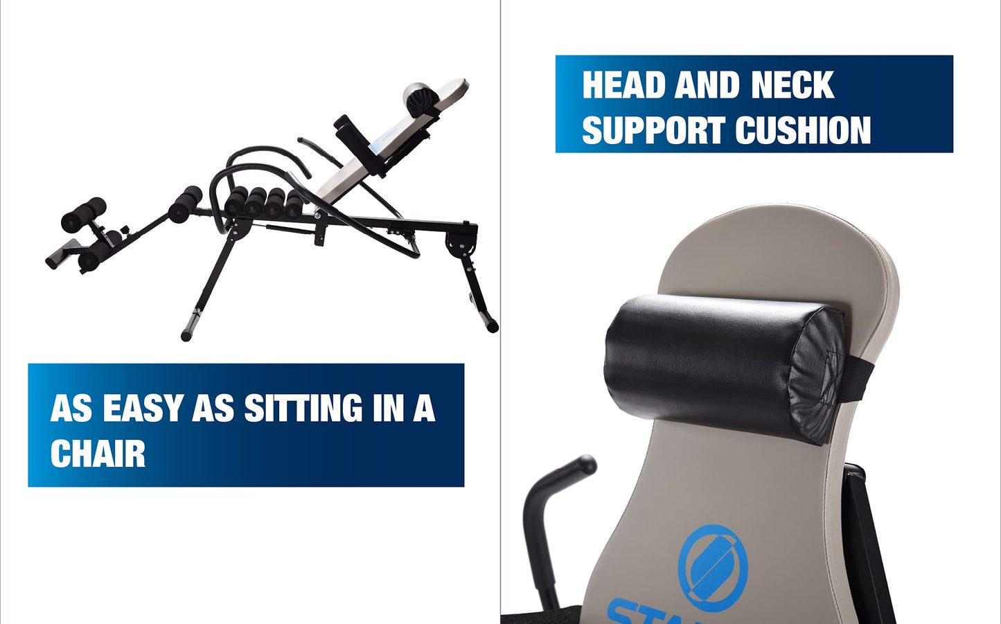 Stamina EasyDecompress Pro - Back Stretcher Gentle Inversion Table For Spine Decompression and Pain Relief - Inversion Tables For Back Pain Strength Training Inversion Equipment