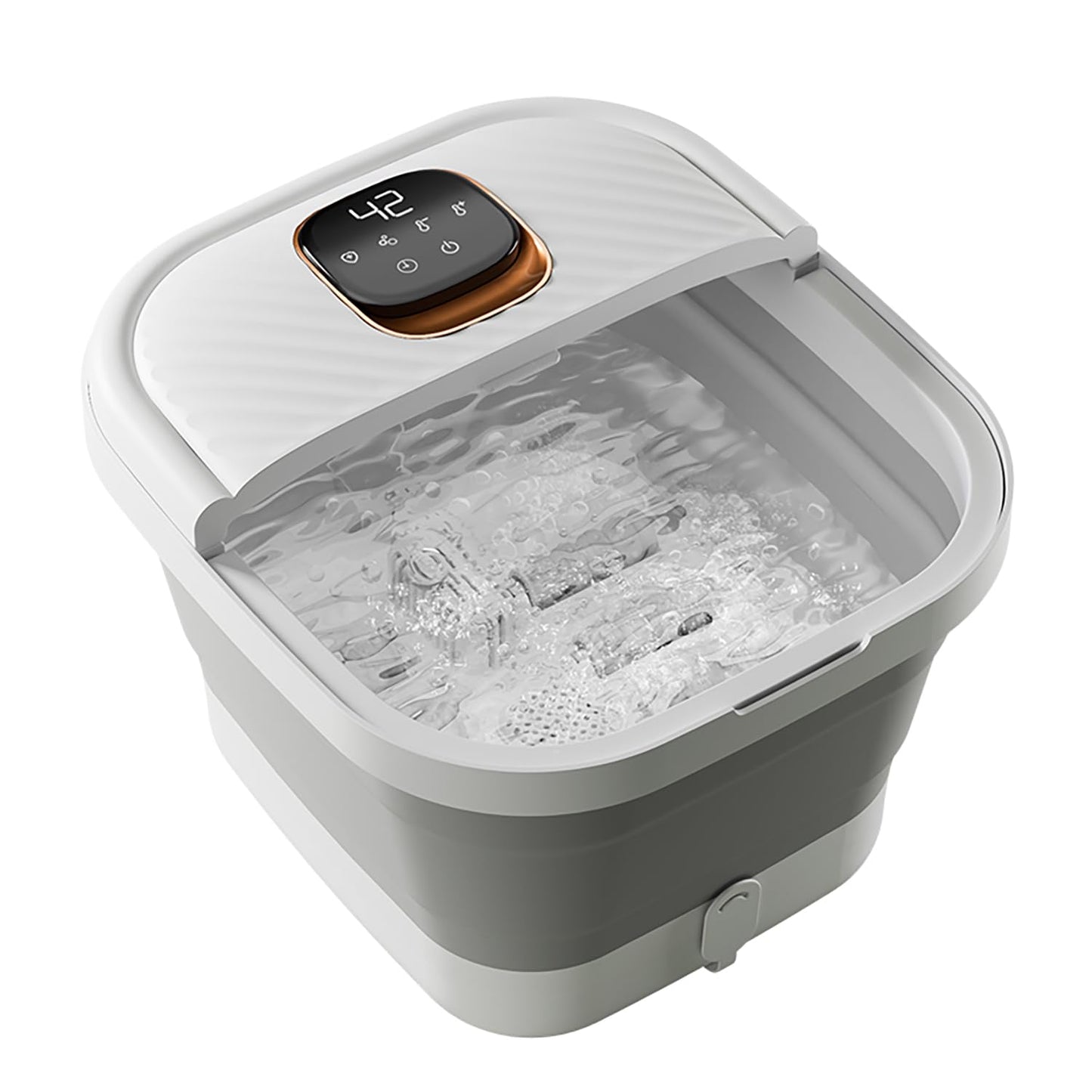 ACKLEAP Collapsible Foot Spa with Heat, Touchscreen, Foldable Foot Bath Massager with Temperature Control, Foot Massage Rollers, Pedicure Spa for Home, Office, Relaxation, Gift for Men & Women
