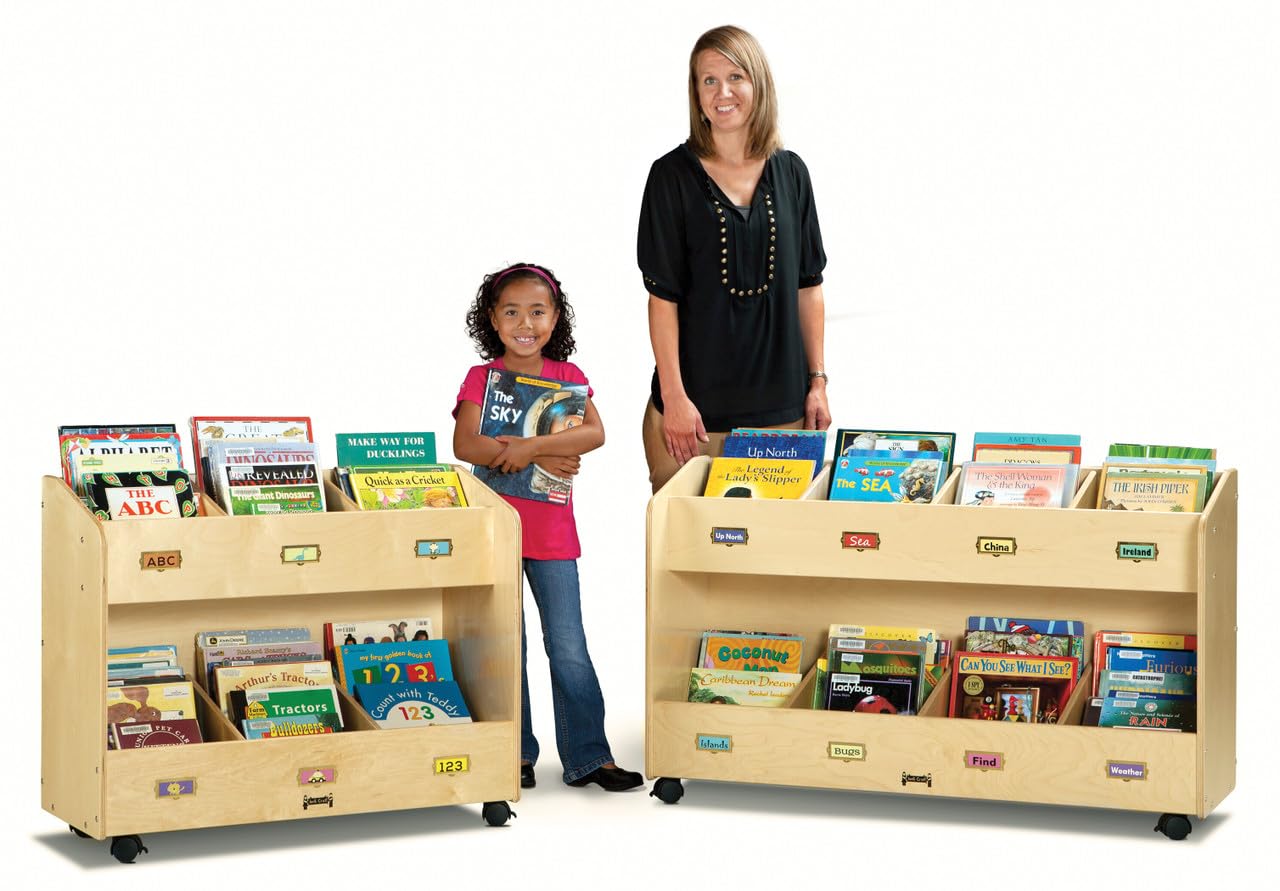 Jonti-Craft 5368JC Mobile 6-Section Book Organizer - Kids Bookshelf & Storage