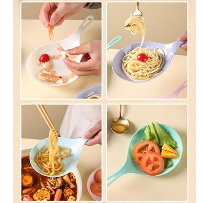 OULIGET Lightweight Large Plates with Handle Korean,Plastic Serving Plates Sauce Dish Appetizer Plate,Reusable Plate Set for Steak,Pasta, and Salad,3 Pieces