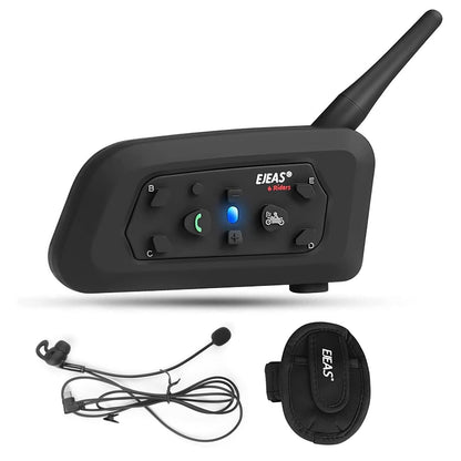 EJEAS V6C Professional Football Referee Bluetooth Intercom, 2 People Wireless Bluetooth Headset with Running Armband for Soccer Hockey Rugby Sports (2 Pack)