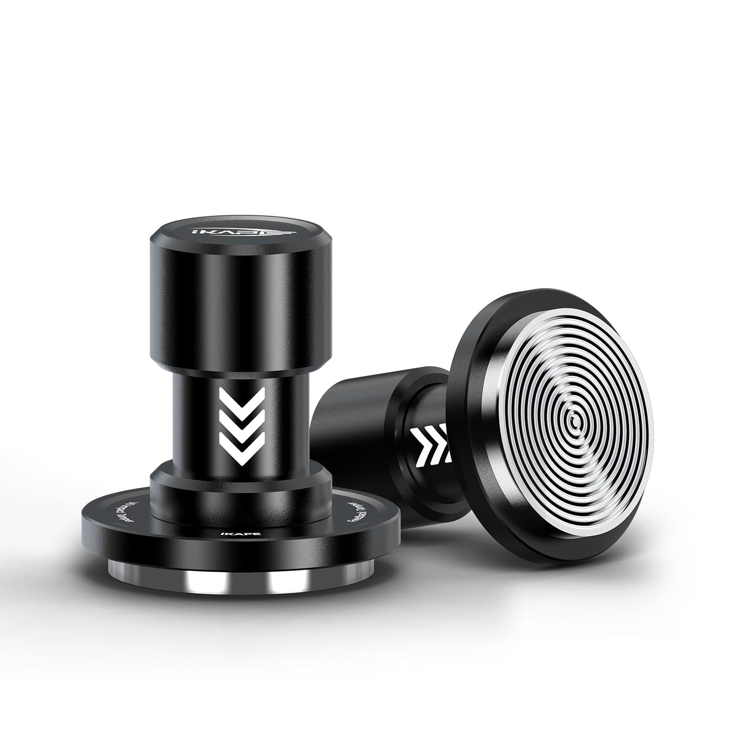 IKAPE 53.3MM V6 Impact Espresso Tamper with Sound Feedback, 15lb/30lb Interchangeable Springs, Espresso Low-Profile Tamper with Triple-spring System, Fits 54mm portafilters