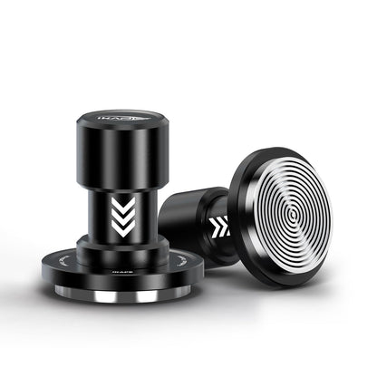 IKAPE 53.3MM V6 Impact Espresso Tamper with Sound Feedback, 15lb/30lb Interchangeable Springs, Espresso Low-Profile Tamper with Triple-spring System, Fits 54mm portafilters