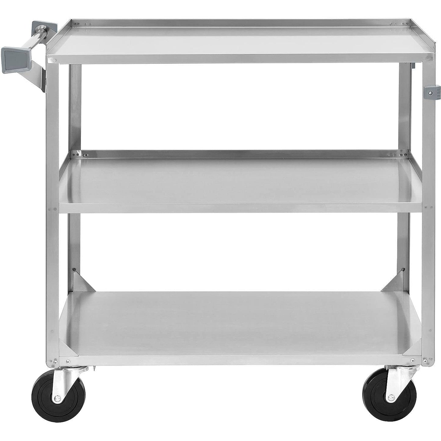 Global Industrial 3 Shelf Stainless Steel Utility Cart, 30-3/4 x 18-3/8 x 33, 300 Lb Cap