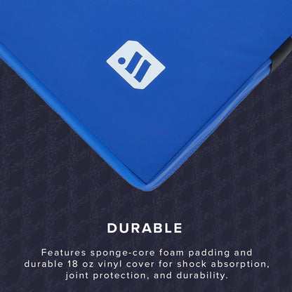 We Sell Mats 12 Inch Thick BiFolding Gymnastics Crash Landing Mat Pad, Safety for Tumbling, Back Handspring Training and Cheerleading, 4 ft x 8 ft, Blue