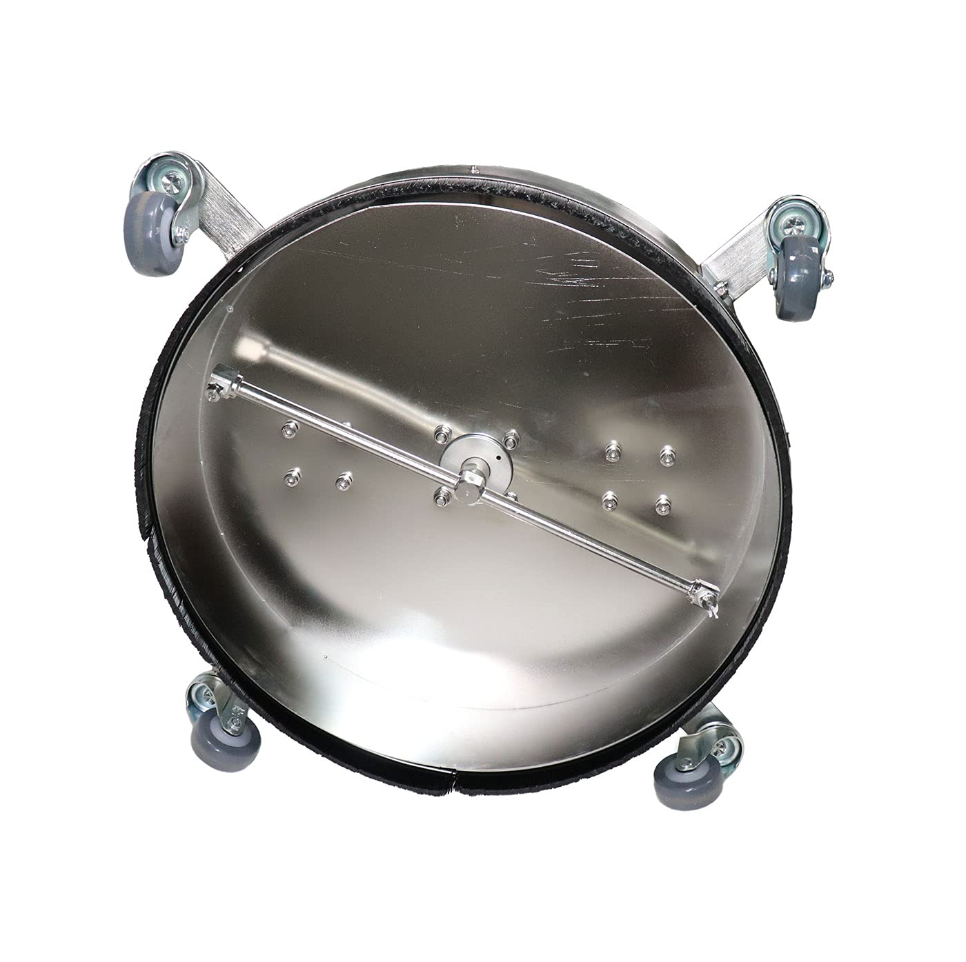 Erie Tools 21" Stainless Steel Surface Cleaner with Vacuum Port, Wheels, and Wand Pressure Washer Attachment 4000 PSI, 12 GPM