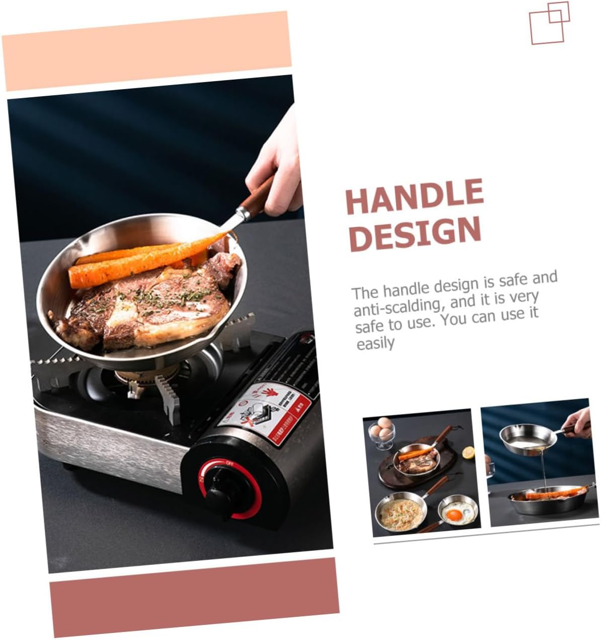 Mini Pancake Frying Pan, Stainless Steel Saucepan, Portable Griddle Chef Pan, Multi-use Egg Pan