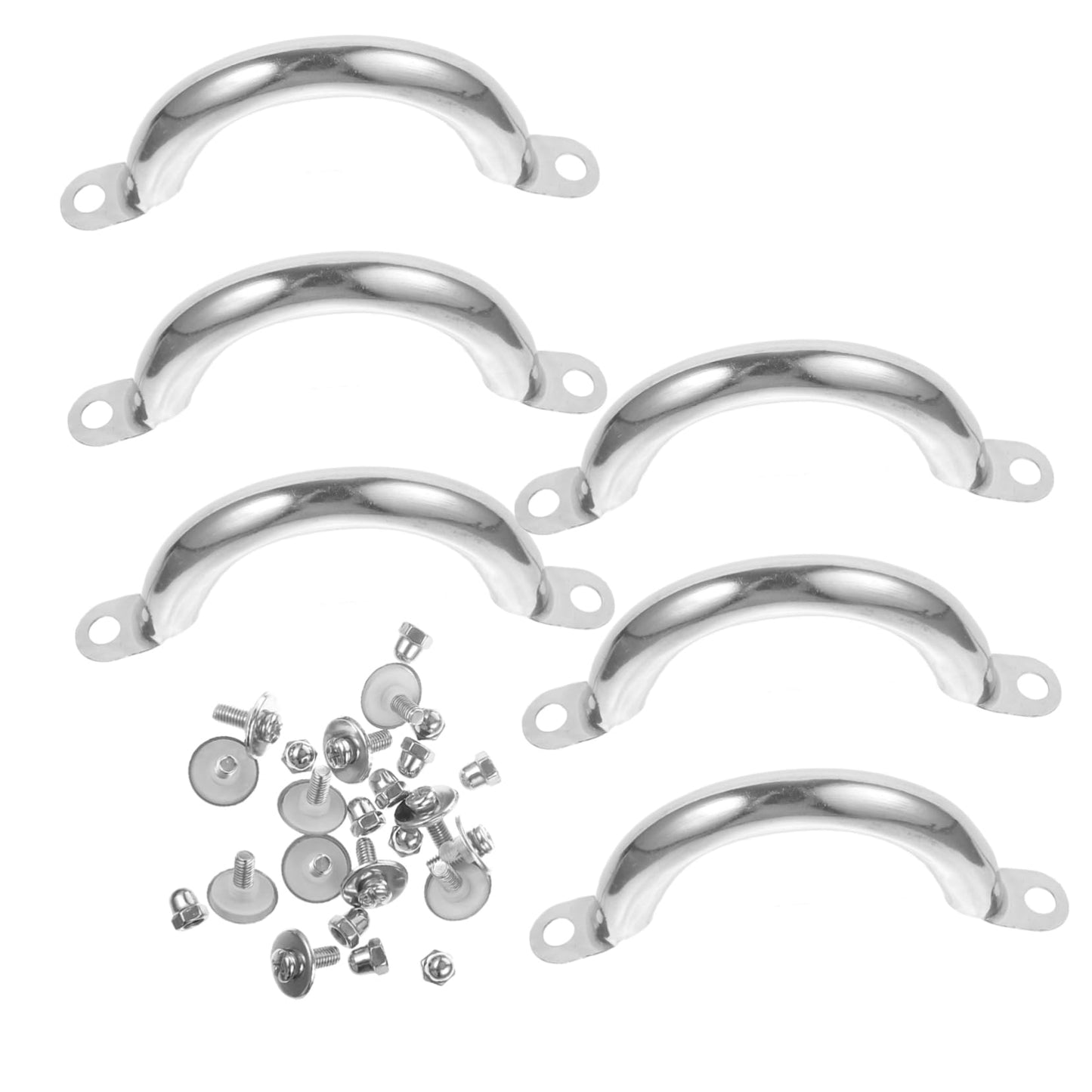 FUNOMOCYA 6pcs Sturdy Stainless Steel Pan Lid Handle Replacement Wear-Resistant Kitchen Cookware Accessory Easy Installation Compact Design for Casserole and Steamer Pots