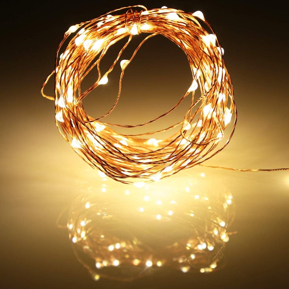 1 Pack (5m/16ft Ariceleo Led Fairy Lights Battery Operated, Mini Battery Powered Copper Wire Starry Fairy Lights