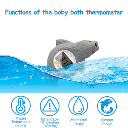 Doli Yearning Upgarde Digital Baby Bath LCD Thermometer |Kids' Bathroom Safety Products|Water Thermometer Infant Seal Shape|Floating Toys Temperature