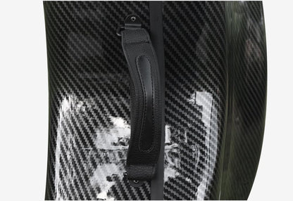 4/4 Full Size Cello Case Hard Mixed Carbon Fiber Strong & Ultralight Cello Box ca. 4.0 kg with Strong Handle & 2 Bow Holders & Back Straps & Wheels (Black)