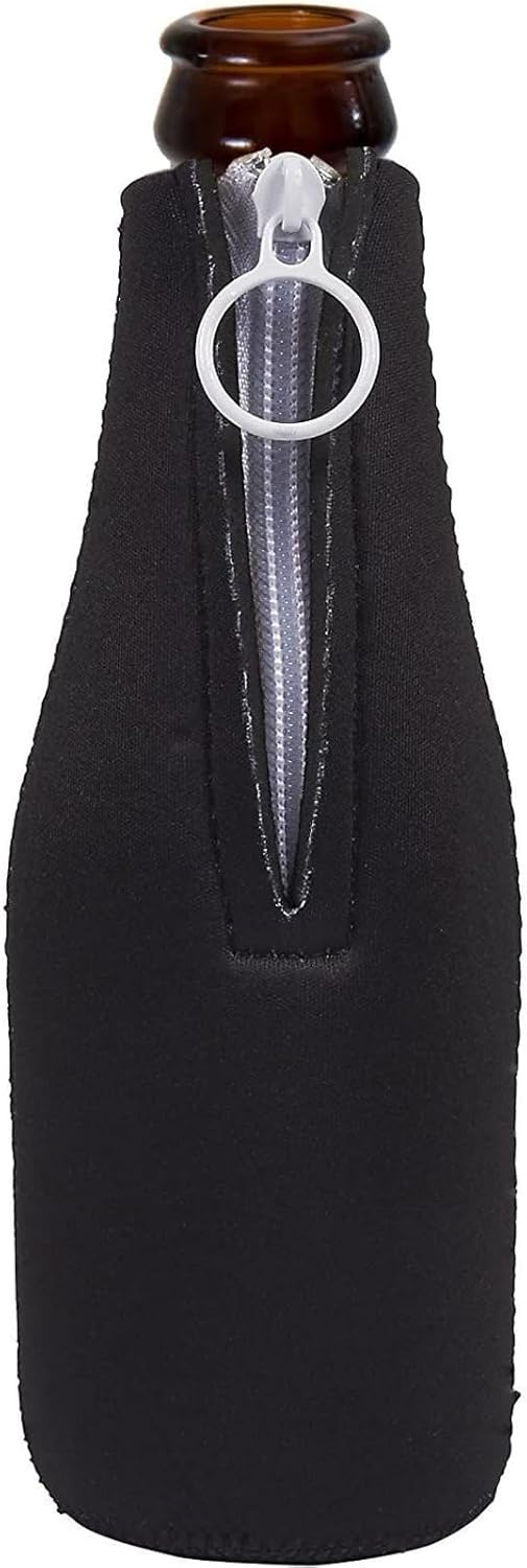Cozy 12 oz, Pack 12 BLUE PANDA Neoprene Beer Sleeve - Black & White, of - Insulated Beer Bottle Cooler & Soda Can