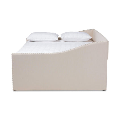 Baxton Studio Daybed, Queen, Beige