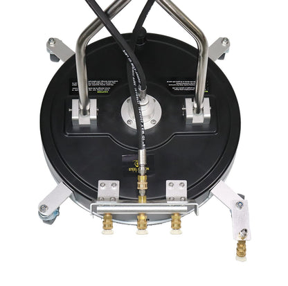 Erie Tools 20" Polypropylene Surface Cleaner with Wheels, 3 Nozzle Spray Bar, Side Nozzles Front Spray Bar, Dual Trigger Guns, Wheels, Pressure Washer 4000 PSI 4 GPM