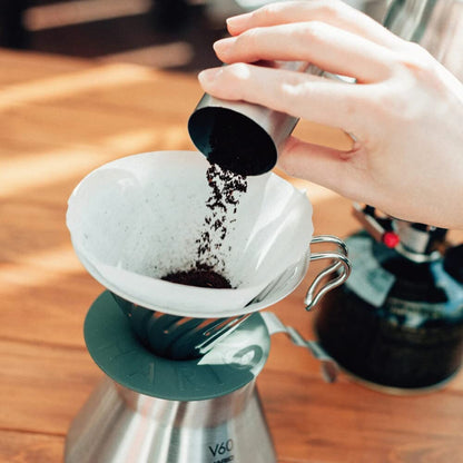 Hario Outdoor V60 Metal Dripper, 02 Silver