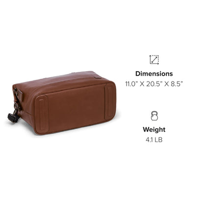 TUMI - Harrison Nelson Duffel - Men's Business & Travel Bag - Spacious Interior - 11.0" X 20.5" X 8.5" - Cognac Leather