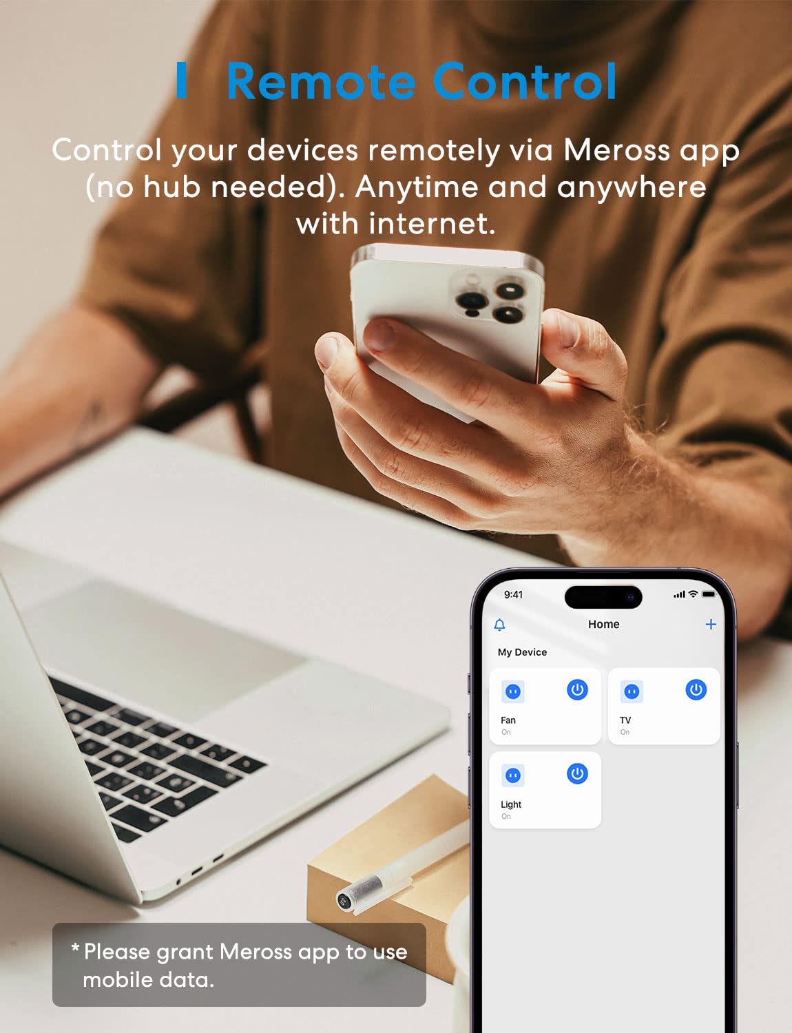 meross Smart Plug Power Strip, WiFi Flat Outlet 15A Compatible with Apple HomeKit, Siri, Alexa, Google Assistant & SmartThings, with 4 AC Outlets & 4 USB Ports, 6 Feet Surge Protector Extender