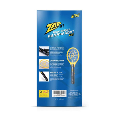 Zap It Electric Fly Swatter Racket & Mosquito Zapper - High Duty Battery Powered 3,500 Volt Electric Bug Zapper