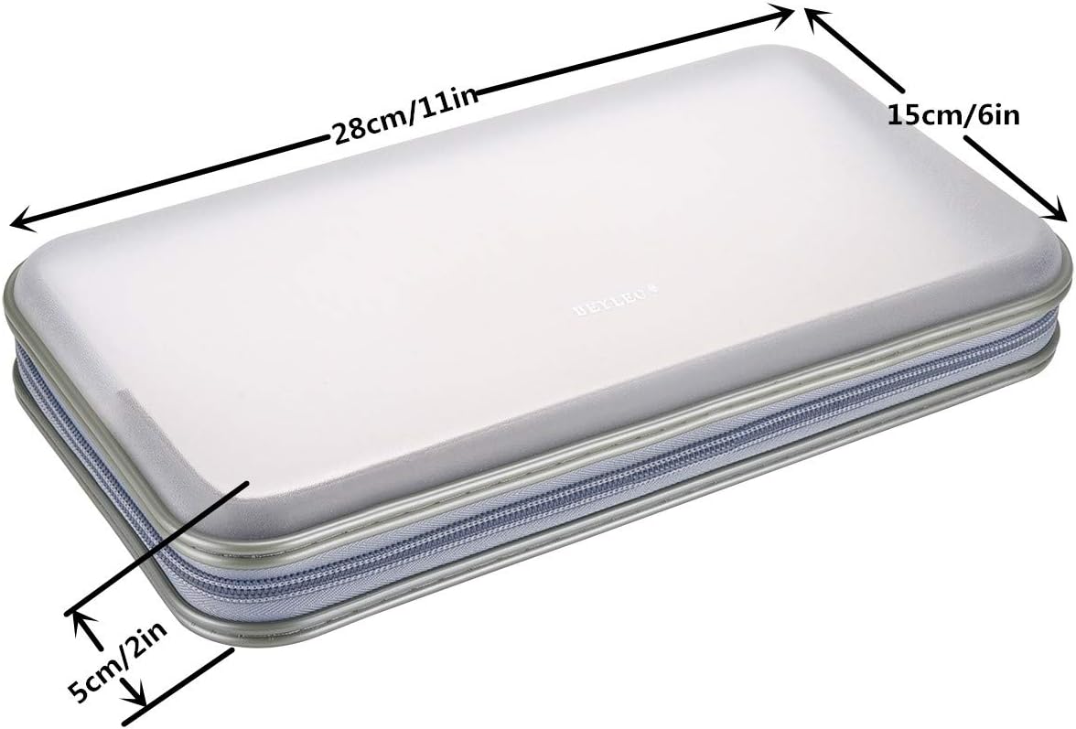 72 Capacity Heavy Duty CD DVD Blu-ray Media Case - Storage Holder Organizer Wallet - Clear