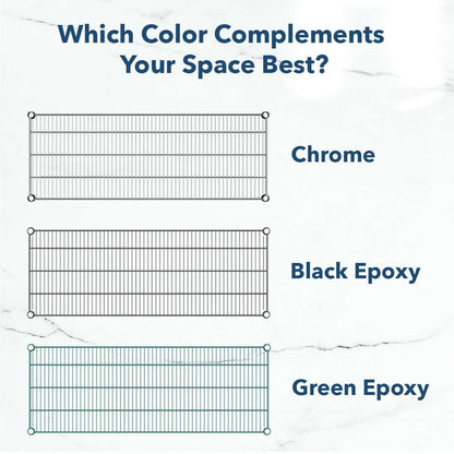 14" x 60" NSF Black Epoxy 3-Shelf Kit with 34" Posts - Commercial Storage Rack Unit - Heavy-Duty Adjustable Wire Shelving Unit for Restaurant, Retail, and Warehouse Storage - 1,800 lb Capacity