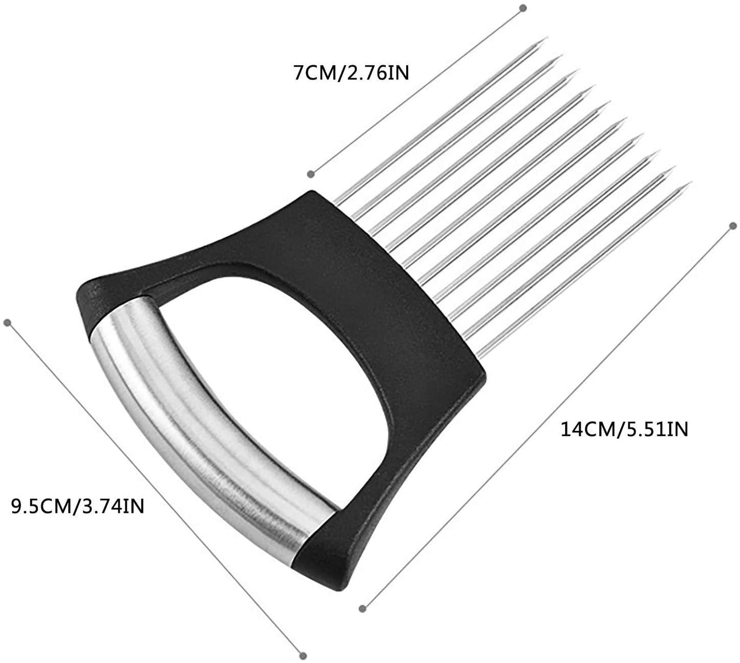 Assistant Slicers Stainless Steel Vegetable Rack Slicers Meat Slicers Onion Peeler, Potato Cutter Slicer, Vegetable Helper, Stainless Steel Fork Slicing, Kitchen Tool Cutting Chopper