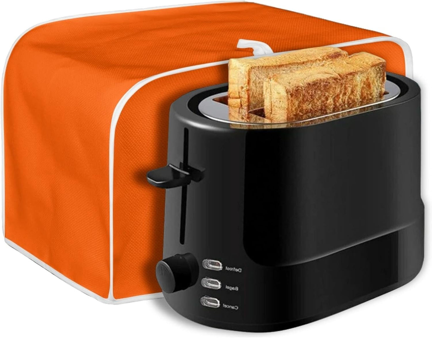 Orange Toaster Dust Cover, Washable Polyester for 2 Slice Toaster, Fits Most Standard 2 & 4 Slice Toasters