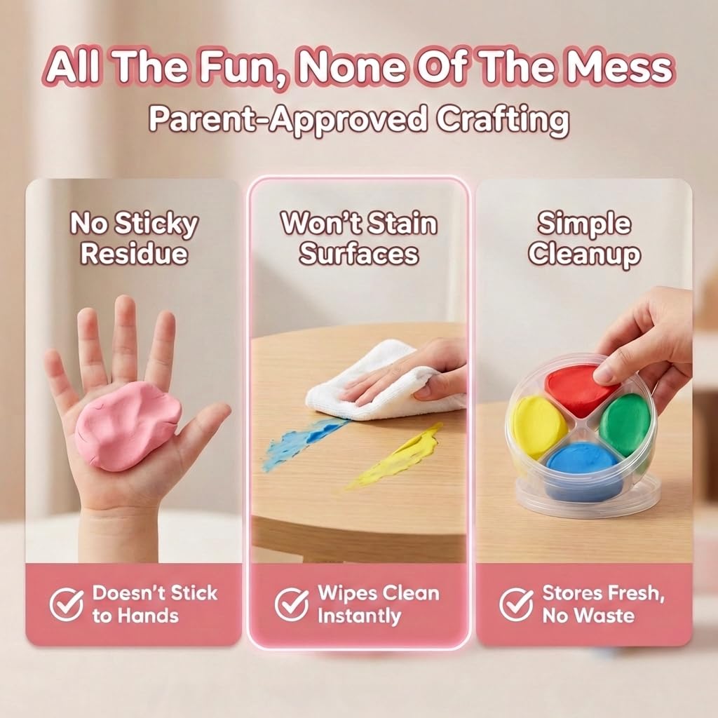 Obvio Home Air Dry Clay for Kids - 12 Dream Dessert Designs Modeling Clay Kit - Model Sculpting Set, Ultra Soft Safe & Non-Sticky | DIY Crafts, School Projects & Party Favors for Boys & Girls