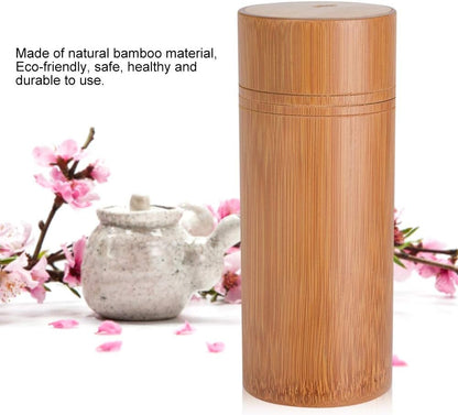 Mumusuki Tea Jar, Portable Sealed Tube Tea Storage Box for Farmhouse Kitchen Counter (M)