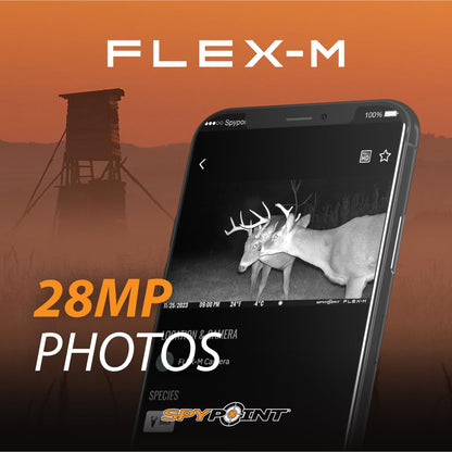 SPYPOINT Flex-M Cellular Trail Camera - Best Hunting Accessories, No WiFi Needed, Night Vision, Motion Activated, Dual-Sim LTE, IP65 Water-Resistant Game Camera, 28MP Photos, 720p Videos + Sound (3)